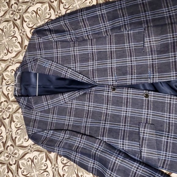 Blue Checkered Blazer by Signor Terry - Picture 1 of 2
